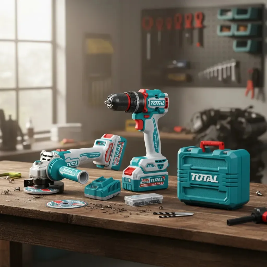 Kit brushless: taladro percutor + amoladora angular 20V