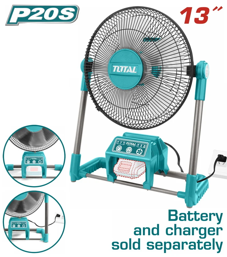 Ventilador 220V / batería 20V 13 pulgadas TFALI2001