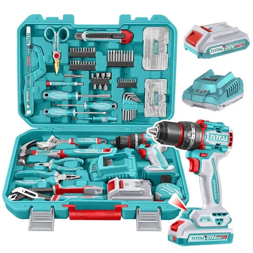 Set herramientas con taladro percutor 20V brushless en maletin 3