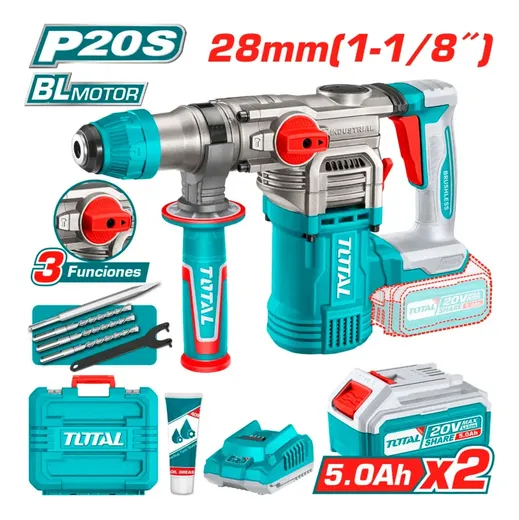 Rotomartillo electrico con 3 brocas SDS y cinceles 3