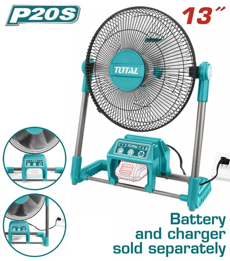 Ventilador 220V / batería 20V 13 pulgadas TFALI2001